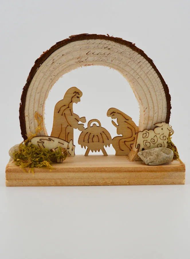 Kerststal van Natuurlijk Hout - Afgerond (pic 1)