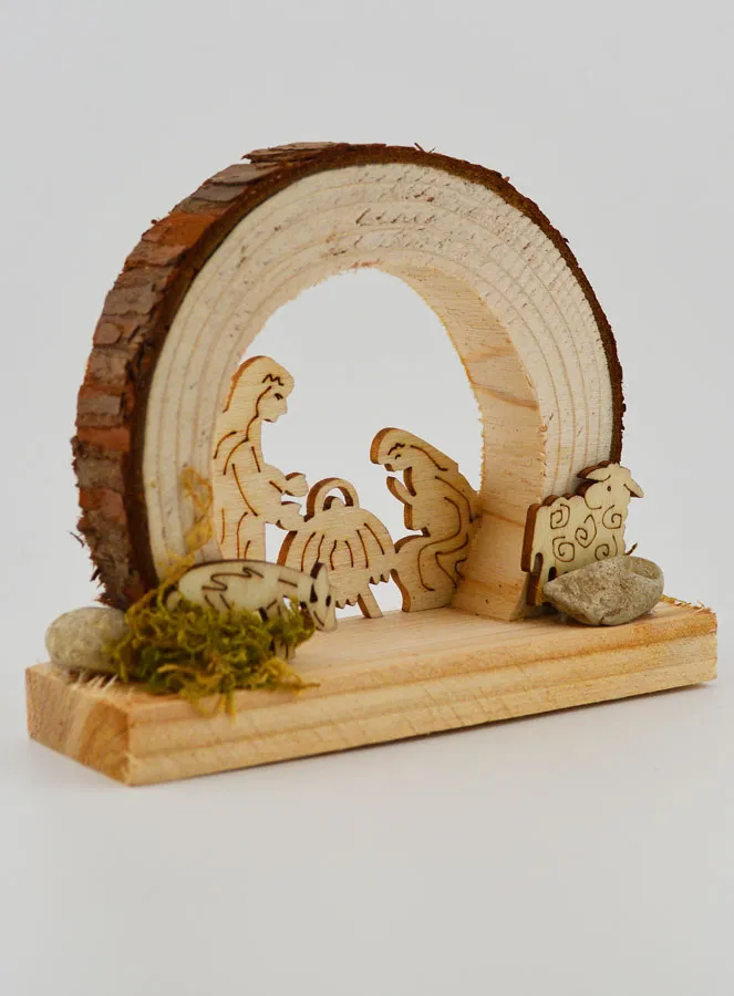Kerststal van Natuurlijk Hout - Afgerond (pic 3)