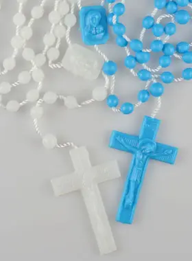 Set Rozenkransen Blauw en Lichtgevend (pic 1)