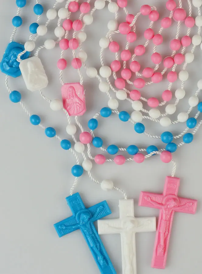 Rozenkrans per 3 : Wit Roze Blauw (pic 4)