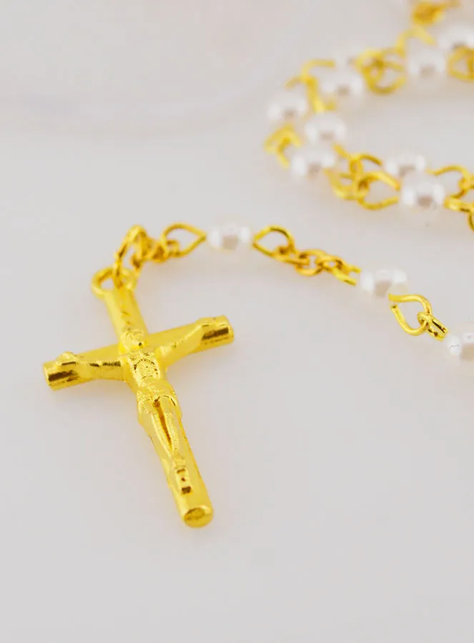 Ketting Rozenkrans Trendy Parelmoer (pic 3)