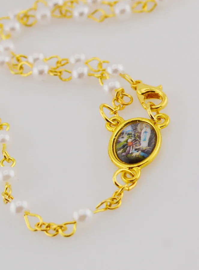 Ketting Rozenkrans Trendy Parelmoer (pic 4)