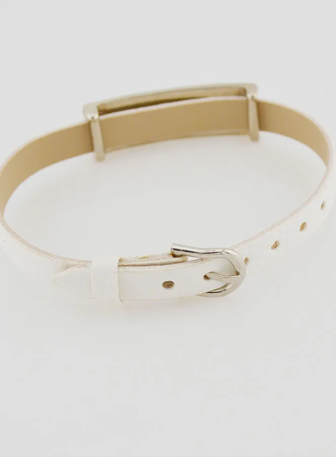 Heiligen Armband Wit Leer (pic 4)