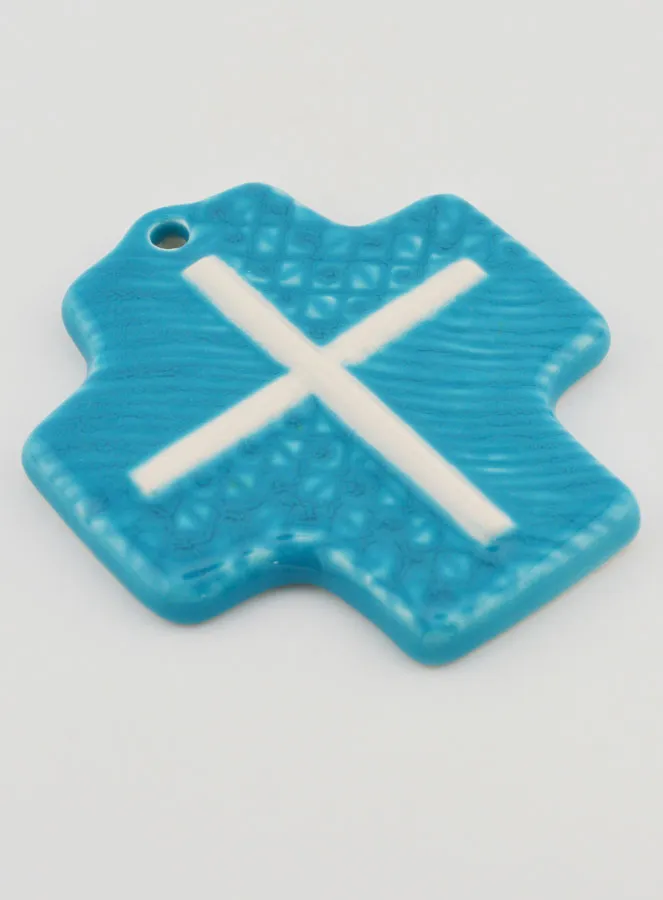 Kruis Keramiek Christus Blauw (pic 3)