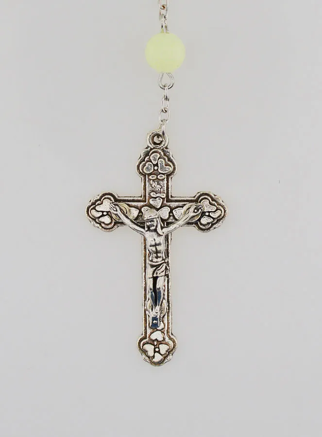 Rozenkrans Neon Lichtgevend aan Zilverkleurige Ketting (pic 3)