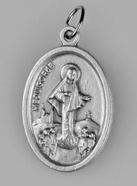 Religieuze Medaille Onze Lieve Vrouw van Medjugorje Zilverkleurig (pic 1)