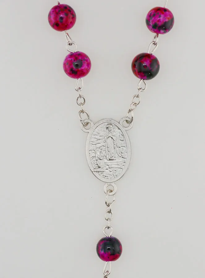 Rozenkrans Parelmoer Strass Roze (pic 3)