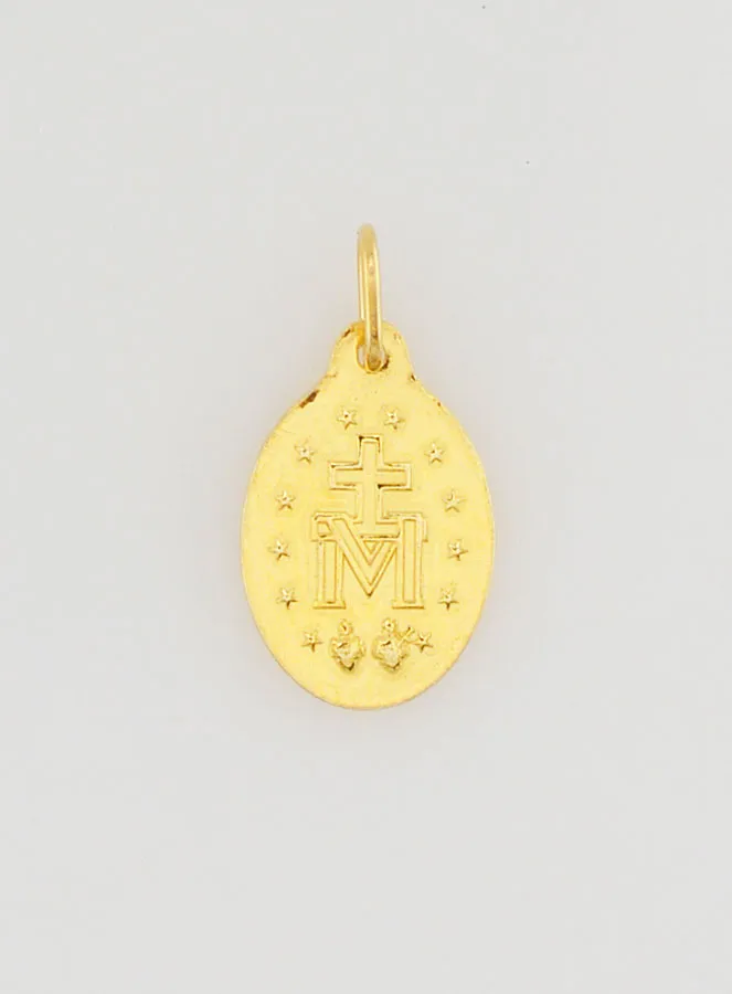 Hanger Medaille Maria Wonderdadige Goudkleurig 13 mm (pic 4)