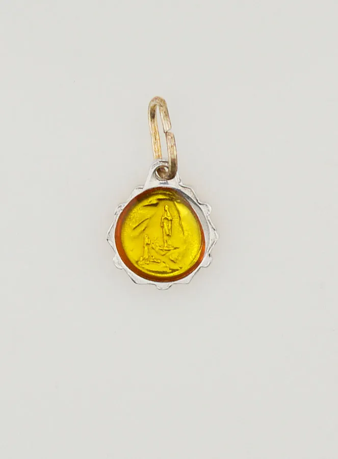 Medaille Maagd Maria 8mm - Geel (pic 4)