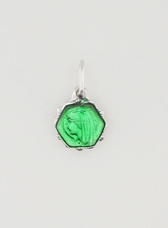 Hanger Maagd Maria 8mm - Groen (pic 3)