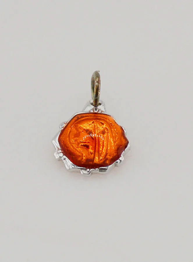 Medaille Maagd Maria 8mm - Oranje (pic 2)