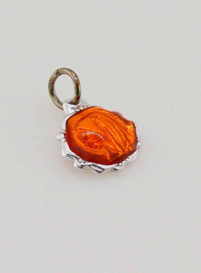 Medaille Maagd Maria 8mm - Oranje (pic 3)