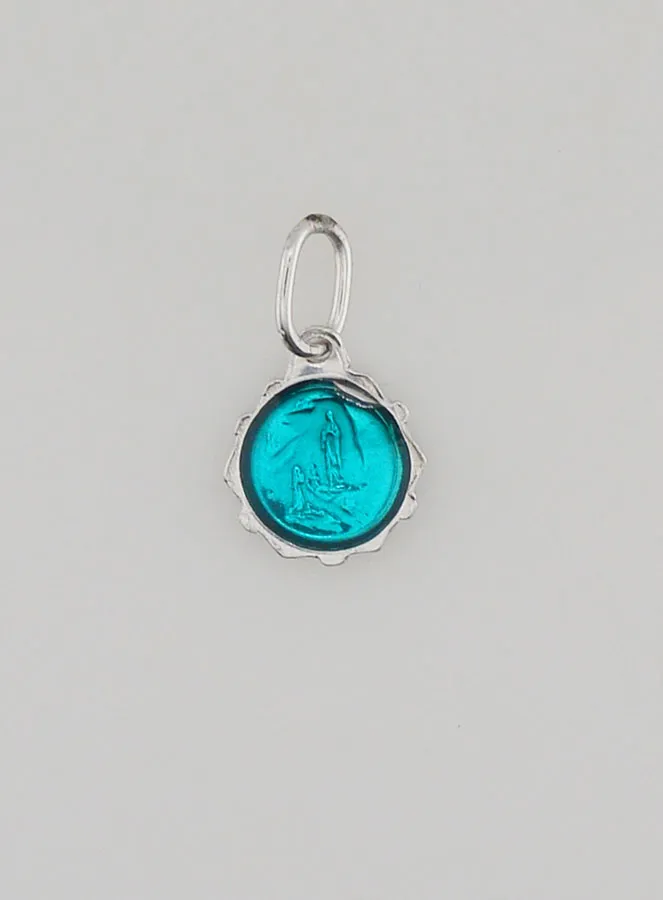 Hanger Maagd Maria 8mm - Turkoois Blauw (pic 4)