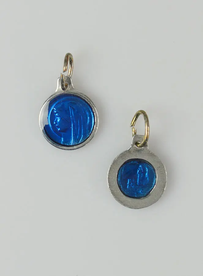 Medaille Maagd Maria 10mm - Konings Blauw (pic 1)