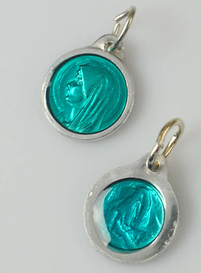 Medaille Maagd Maria 11mm - Lourdes Blauw (pic 4)