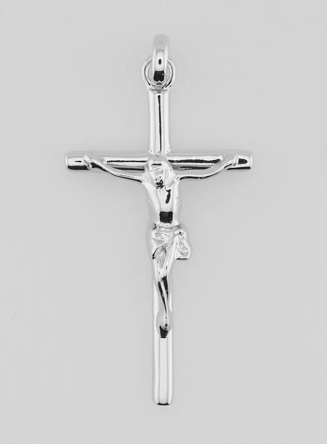 Hanger Jezus Kruis Zilver Rhodium - 32mm (pic 1)