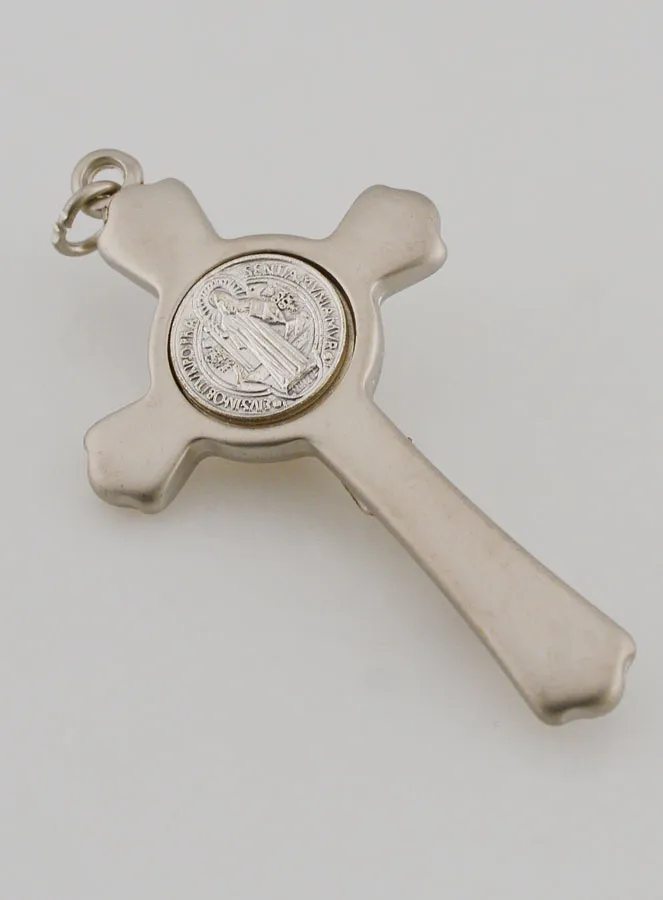 Hanger Kruis Benedictus Zilverkleurig (pic 4)