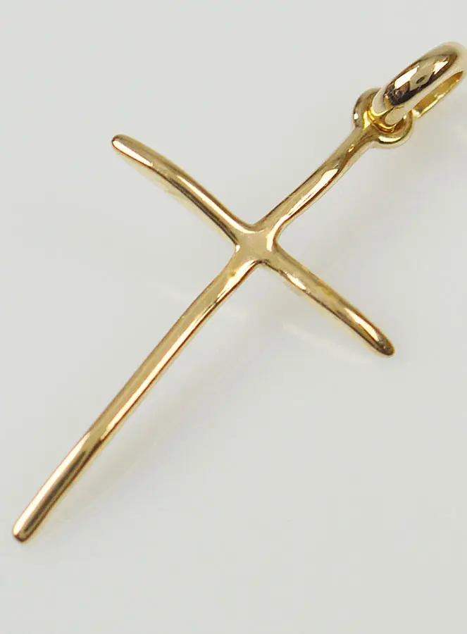 Hanger Kruis Fijn - Verguld (pic 4)