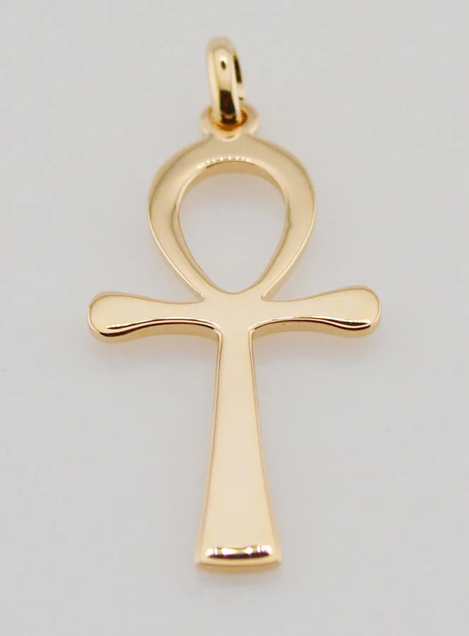 Egyptische Ankh Kruis Hanger Verguld (pic 2)