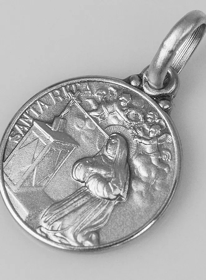Medaille Heilige Rita Hanger Sterling Zilver - 14 mm (pic 3)