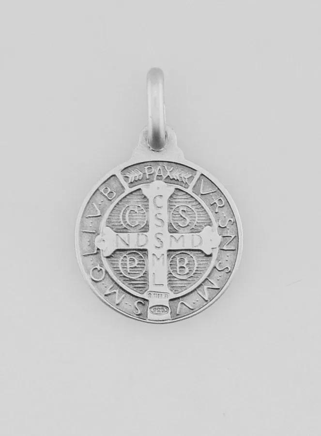 Hanger Benedictus Medaille 925/1000 Zilver - 14mm (pic 3)