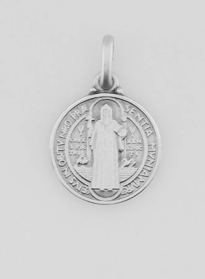 Hanger Benedictus Medaille 925/1000 Zilver - 14mm (pic 4)