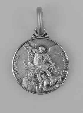 Medaille Heilige Michaël Massief Zilver - 14 mm (pic 1)