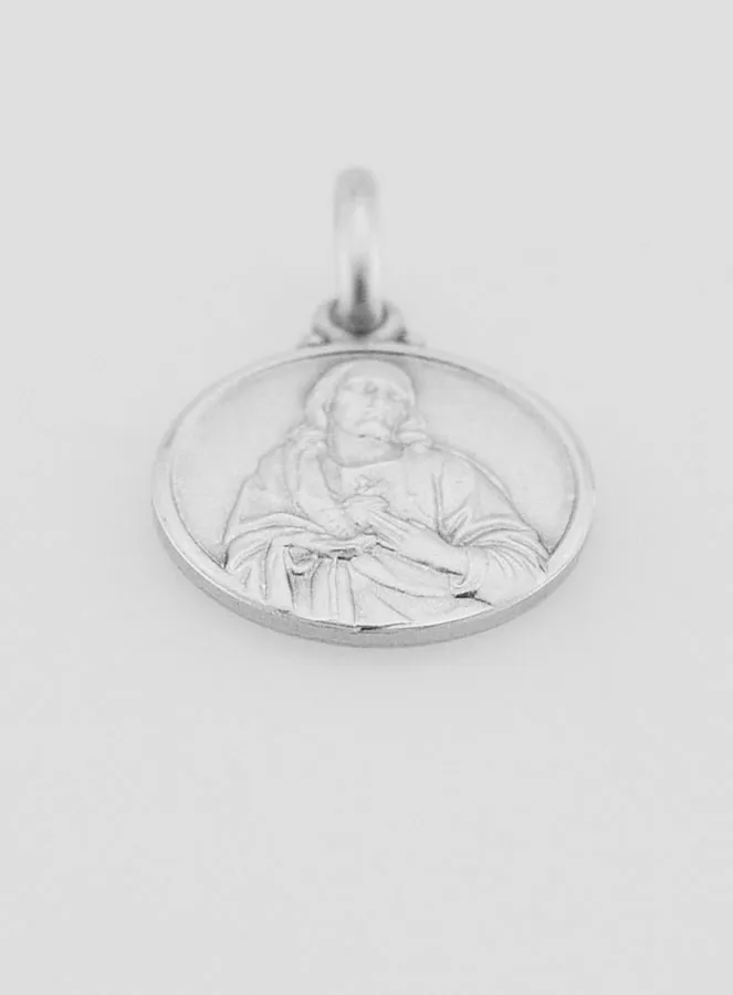 Hanger Heilig Hart van Jezus Echt Zilver - 14 mm (pic 2)