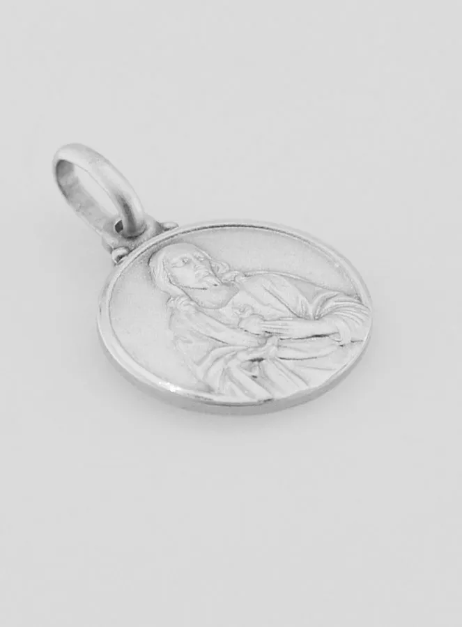 Hanger Heilig Hart van Jezus Echt Zilver - 14 mm (pic 3)