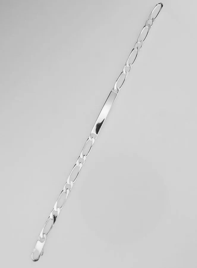 Armband Echt Zilver 18cm - Figaro Schakels 5mm (pic 2)