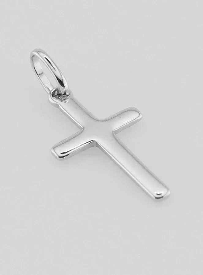 Hanger Kruis Eenvoudig Echt Zilver 18mm (pic 3)