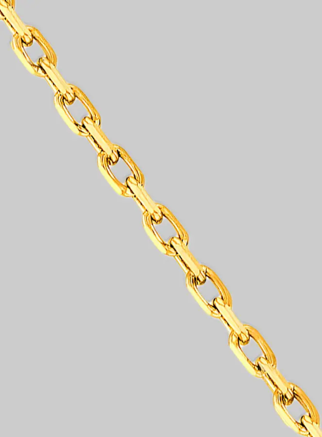 Ketting Anker Schakel Gediamanteerd - Verguld 70 cm (pic 3)
