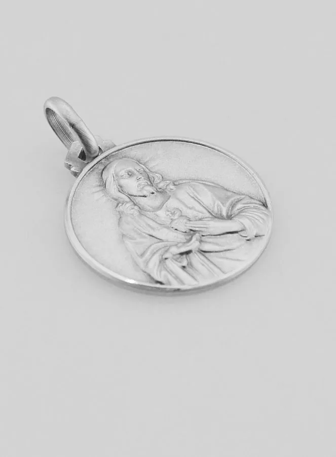 Hanger Heilig Hart van Jezus Massief Zilver - 18mm (pic 3)