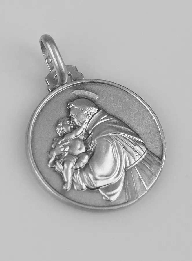 Hanger Heilige Antonius van Padua Echt Zilver - 18 mm (pic 3)