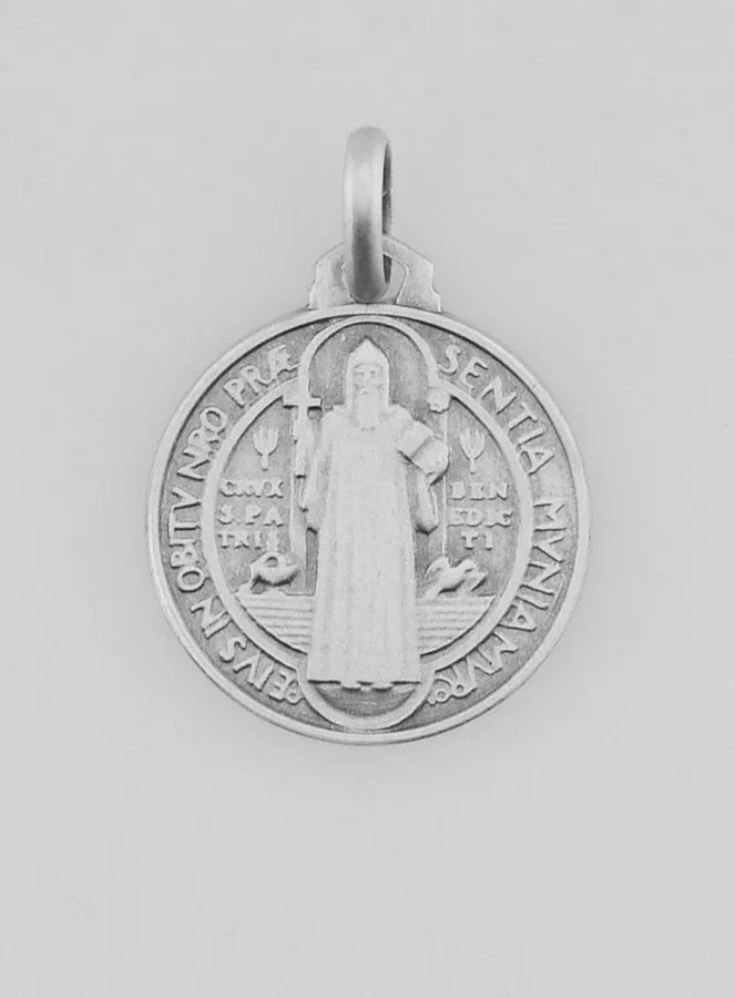 Hanger Benedictus Medaille 925 Zilver - 16mm (pic 3)