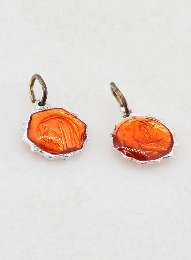 Medaille Maagd Maria 11mm - Oranje (pic 2)