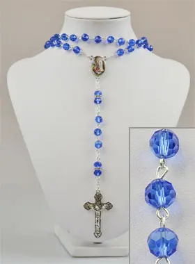 Rozenkrans Modieus Blauw Kristal en Strass Diamanten (pic 1)