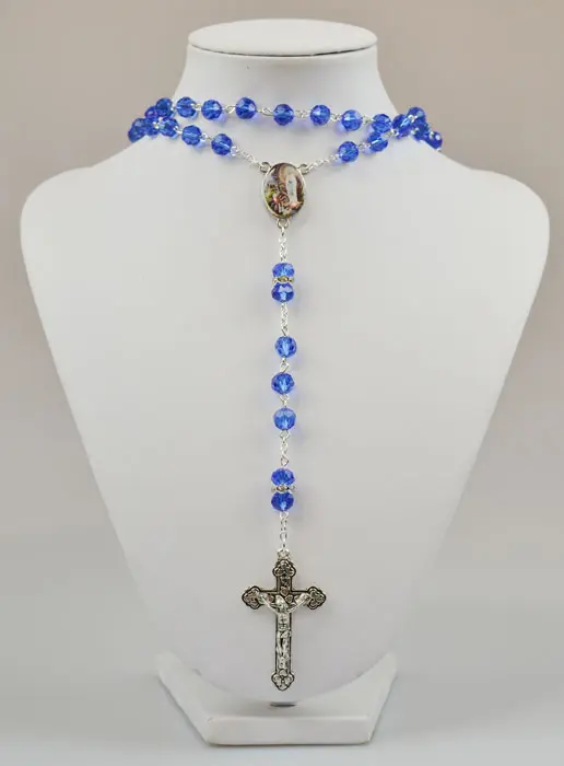 Rozenkrans Modieus Blauw Kristal en Strass Diamanten (pic 2)