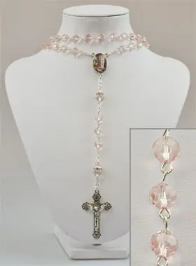Rozenkrans Modieus Roze Kristal en Diamanten (pic 1)