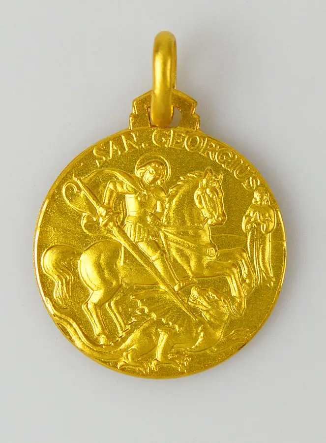 Medaille Sint George Verguld - 18mm (pic 1)