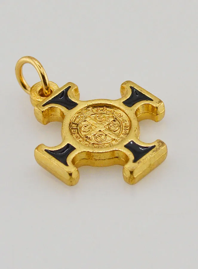 Kruis Benedictus Metaal - Zwart - 2cm (pic 3)