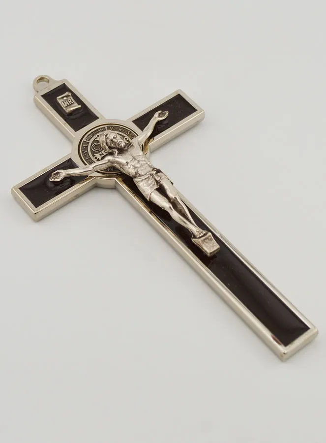 Kruisbeeld Kruis Heilige Benedictus - Metaal Bruin (pic 3)