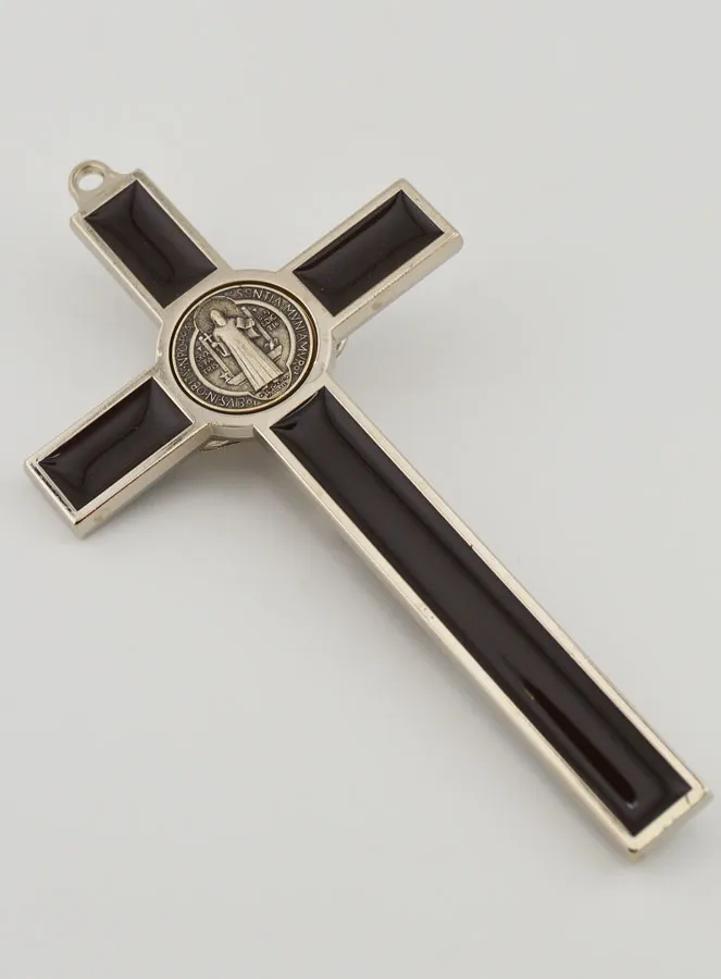 Kruisbeeld Kruis Heilige Benedictus - Metaal Bruin (pic 4)