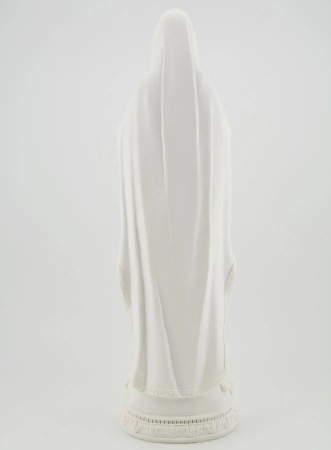 Beeld Maria van Lourdes met Goudkleurige Rozenkrans - 30cm (pic 4)