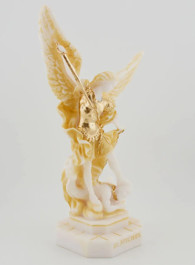 Albasten Beeld Heilige Michaël Aartsengel - 22 cm (pic 3)