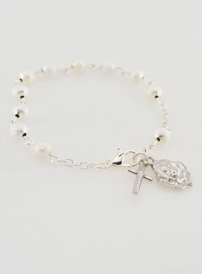 Tientje Rozenkrans Armband Zilver Kralen - 19cm (pic 3)