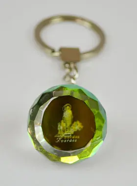 Sleutelhanger Laser Licht Souvenir van Lourdes - 2,5cm (pic 1)