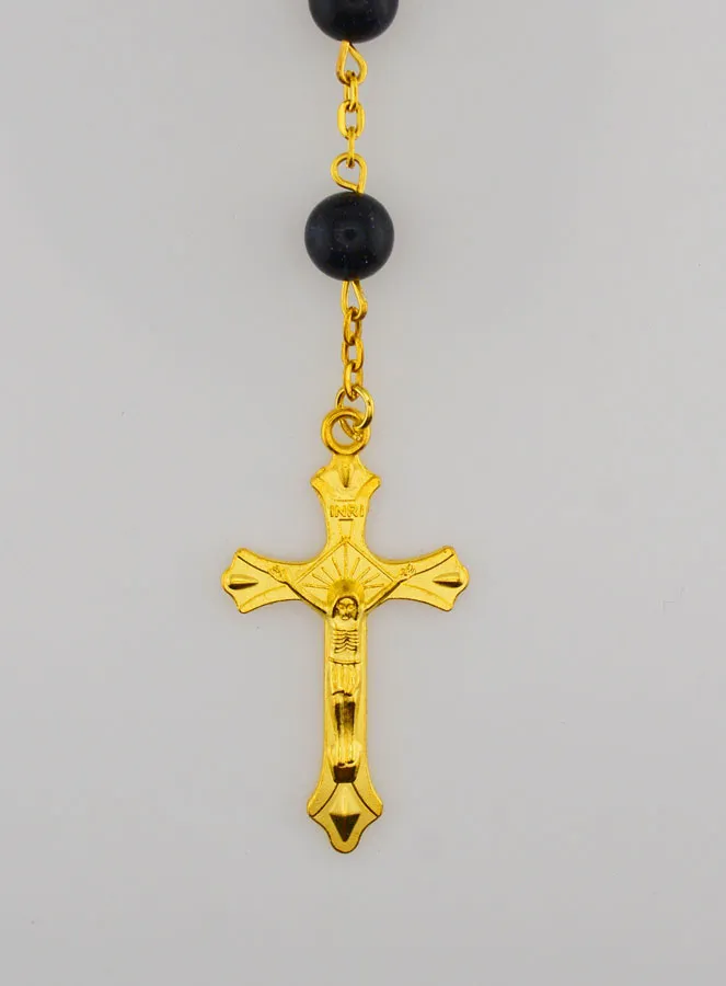 Rozenkrans Sodaliet Stijl Kralen en Vergulde Ketting (pic 3)