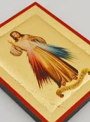 Byzantijnse Icoon Barmhartige Jezus Christus Handgemaakt - 13 cm