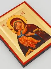 Byzantijns Icoon Moeder Gods Portaïtissa Handgemaakt 13 cm